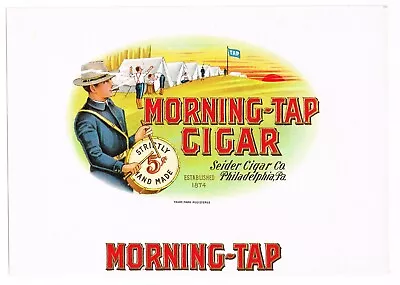 Cigar Box Label Vintage Lithography C1920 Morning Taps Civil War Union Original • $5.95