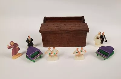 Miniature Dollhouse Finished Wood Toy Chest With Toys • $14.99
