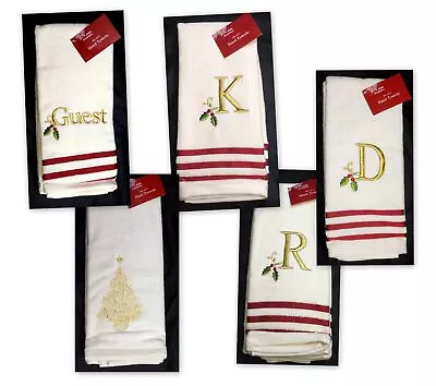 Beautiful! Monogrammed Guest Or Tree Winter Wonderland Hand Towel Set Of 2 New • $11.95