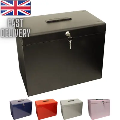 £29.90 • Buy Home Security Chest Safe Fireproof File Box Storage Office Waterproof Lockable