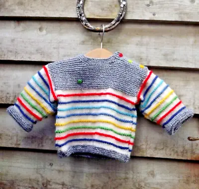 Hand Knitted Jumper 6-12 Months • £6.45