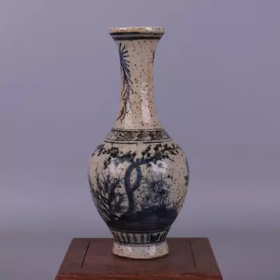 21cm Ming Dynasty Blue And White Chrysanthemum Vase Antique Porcelain Ornaments • $25.15