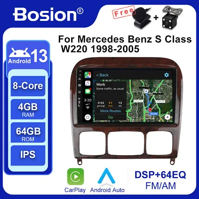 Android 13 For Mercedes Benz S Class W220 1998-2005 Car Radio Stereo GPS Carplay • $237.99