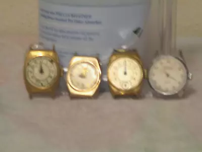 *****four Vintage Mens Windup Wristwatches Complete For Parts  As-is***** • $25.99