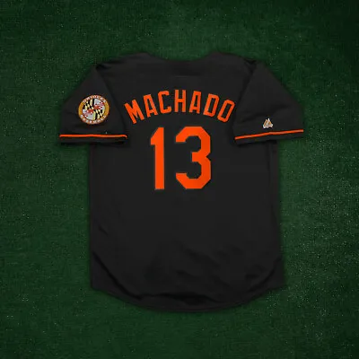 Manny Machado Baltimore Orioles Men's Alternate Black Jersey W/ Team Patch • $129.99