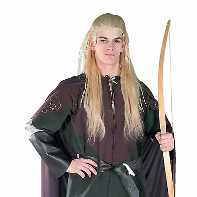 Mens Official Legolas Lord Of The Rings Elf Wig Fancy Dress Costume Accessory • £14.55
