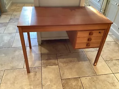 Vintage Mid Century Danish Teak Desk By Domino Mobler • £295