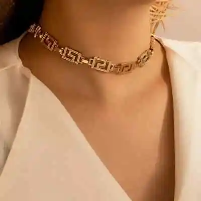 Versace Style Exaggerated Single Layer Choker Necklac-clavicle Chain For Women. • $35