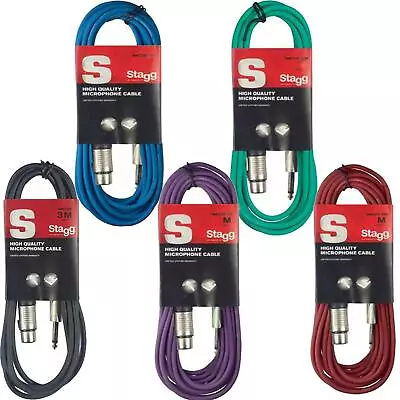 Stagg/Stagecore 3m Female XLR To 6.3mm Jack Microphone Lead - Cable DJ PA Disco • £6.95