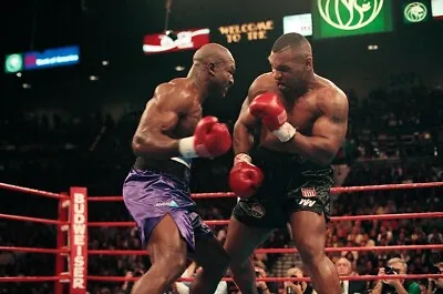 Mike Tyson Vs Evander Holyfield Fighting 8x10 PHOTO PRINT • $7.98