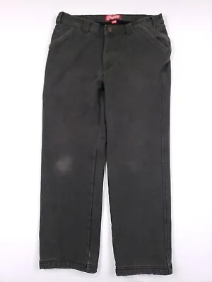 Coleman Fleece Lined Pants Mens Gray Straight Leg Tag 34x30 Fit 34x27.5 Camping • $19.44