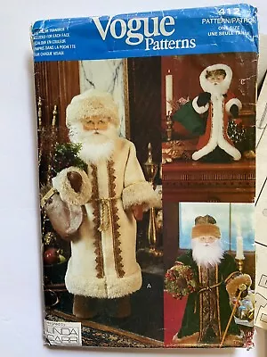 Vtg Vogue Linda Carr Santa Dolsl Father Christmas Pattern 8126 UNCUT 12  16  26  • $6.99