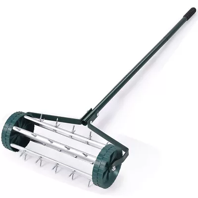 Outdoor Heavy Duty Lawn Roller For Garden/Courtyard Aerator Removable Handle • £33.95