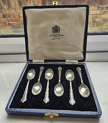 Cased Set Of 6 Mappin And Webb Demitasse Silver Spoons - VGC • $80.82