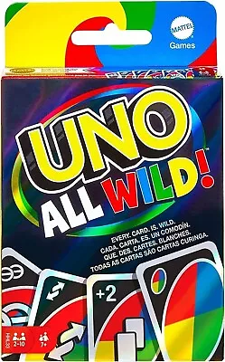 New ALL UNO WILD Card Game 112 Cards Family Children Friends Party UK • £7.99