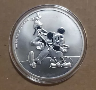 2021 Niue 1 Oz Silver $2 Disney Mickey & Goofy Coin - Limited Edition .999 Fine • $42