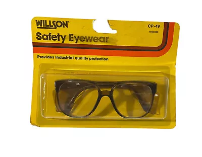 Vintage 1990 Willson Safety Eyewear Glasses W/ Sideshields CP-49 • $15.95