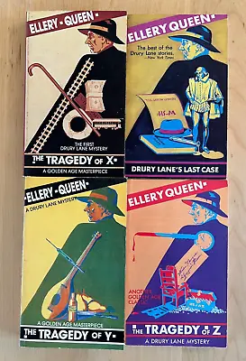 Vintage Lot Of 4 Ellery Queen Mystery Paperbacks - IPL Library Of Crime Classics • $31.50