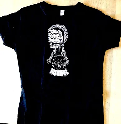 Frida Kahlo Dia De Los Muertos Women's Fitted T-shirt Size LARGE New • $14.99