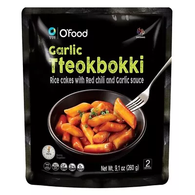 C O'Food Garlic Tteokbokki Gluten-Free Korean Rice Cakes Authentic Spicy Korea • $10.99