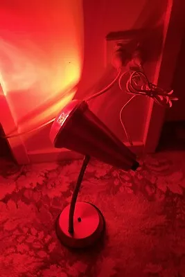 Vintage Dark Room Light - Red Anodised Desk Lamp Mid Century - Tested Tagged • $63