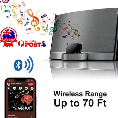 $16.25 • Buy Bluetooth 5.1 Music Audio Adapter Receiver 30 Pin Dock Speaker For IPhone IPod