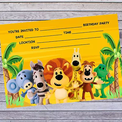 * RAA RAA THE NOISY LION BIRTHDAY PARTY INVITATIONS Girls Boys Kids Children X10 • £3.50