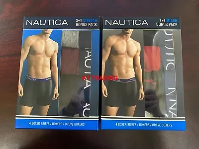 (4-Pack) NAUTICA BOXER BRIEFS Soft STRETCH HEATHER Classic Fit MEN UNDERWEAR • $27.95