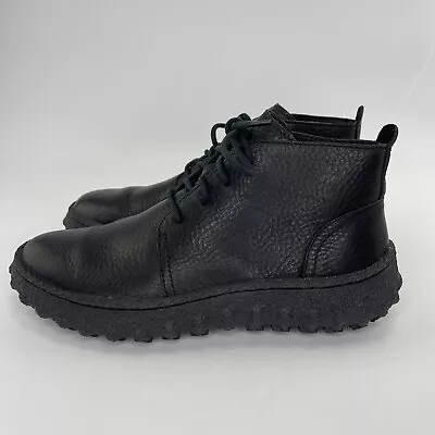 Camper Ground Michelin Black Leather Lace Up Boots Size 8 • £92.22