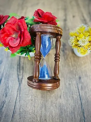 Vintage Nautical 7  Wooden Sand Timer - 5 Minute Hourglass Home Decor Gift • $52.99