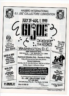G.I. Joe 35th Anniversary Convention Action Figures - Vintage 1999 Toys Print Ad • $13.49