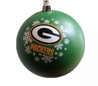 Green Bay Packers NFL Snowflake Shatter-Proof Christmas Ball Ornament • $10.29