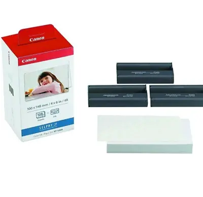 Canon KP-108IN Ink And Paper Set For Selphy CP Series Photo Printers  • £28.99