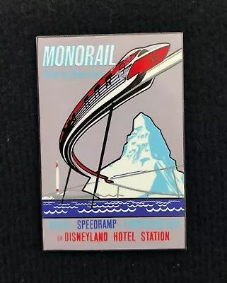 DLR Framed Attraction Poster Monorail LE Disney Pin 25901 • $47.95