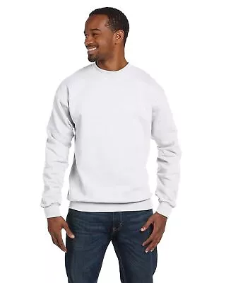 Hanes Men's Sweatshirt Long Sleeve Cuff Waistband Ecosmart Crewneck Fleece P1607 • $15.40