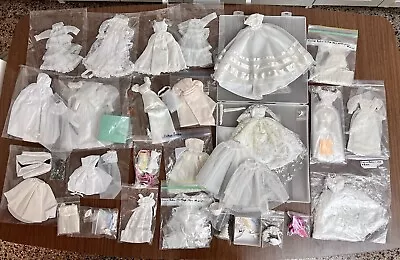 Lot 18 Dresses + Accessories Barbie Wedding White Gowns Vintage 65292 7965 B3011 • $90