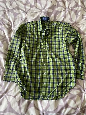 Peter Christian Green Plaid Check Shirt Large • £8