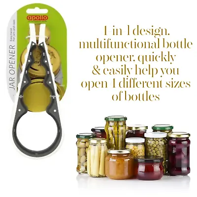 4 In 1 Bottle Jar Opener Can Lid Ring Multi-Purpose Arthritis Bottle Top Opener • £6.99