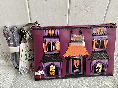 Vendula London Ghoulevard Haunted House Cat Halloween Pouch Crossbody Bag • £52.99