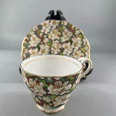 Vintage Royal Standard Fine Bone China “Peach Tree” Tea Cup And Saucer Chintz • $20