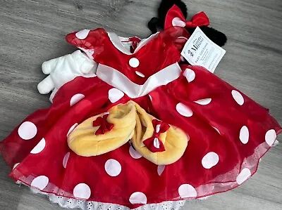 Pottery Barn Kids Baby Minnie Mouse Costume 0-6 Months Hat Gloves Shoes Dress • $74.95