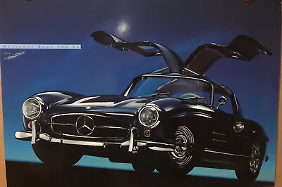 Mercedes Benz 300SL Gullwing Stunning ! Staud Original Car Poster! Own It! • $39.95