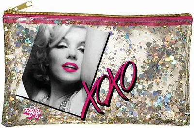 Marilyn Monroe Makeup Bag Cosmetic Womens Glitter Pinup Girl Cosmetic Travel • $17.09