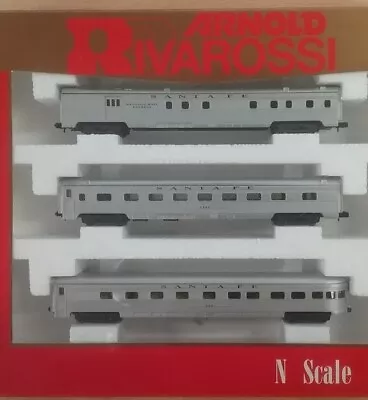 Arnold Rivarossi N Scale 3 Car Set Smoothside Passenger Santa Fe #0513 • $80