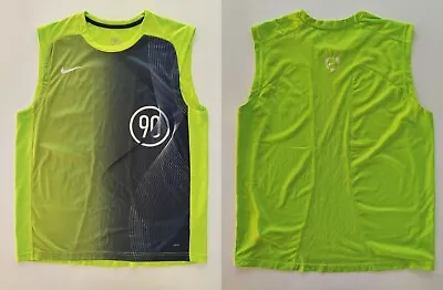 Nike T90 Volt/Grey 2004 Sleeveless Training Jersey Shirt Zambia L (Excellent) • $39.99