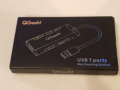 QGeeM USB 7 Ports Mini Docking Station • $16.99