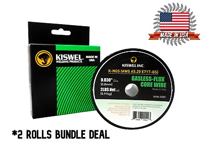Made In USA (2 Rolls) E71T-GS .030 In. Dia 2lb. Gasless-Flux Core Wire Welding • $21.99
