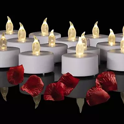 Battery Operated Led Tea Lights 24pack Flameless Votive Candles Lamp Realistic  • $7.64