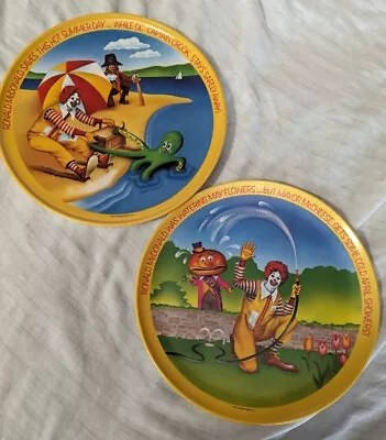 Vintage Ronald McDonald Collection Plates Captain Crook & Mayor McCheese 1977   • $12