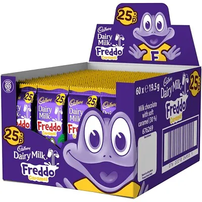 Cadbury Dairy Milk Freddo Caramel Box Of 60 19.5g Bars Perfect For Party Bag • £18.44